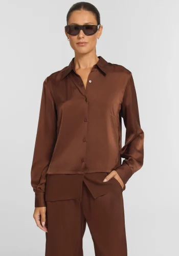 Viktoria & Woods Tops>Demigod Shirt CHESTNUT