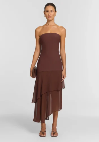 Viktoria & Woods Dresses>Endearing Dress CHESTNUT