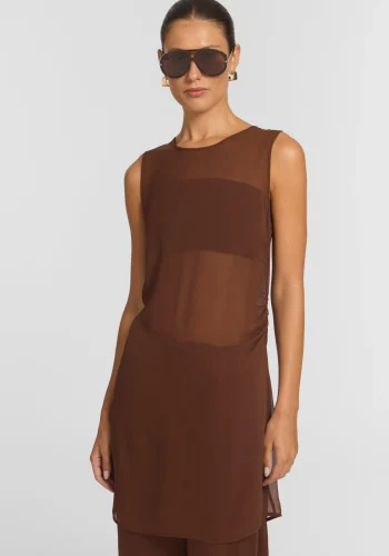 Viktoria & Woods Tops|Best Sellers>Halcyon Tunic CHESTNUT