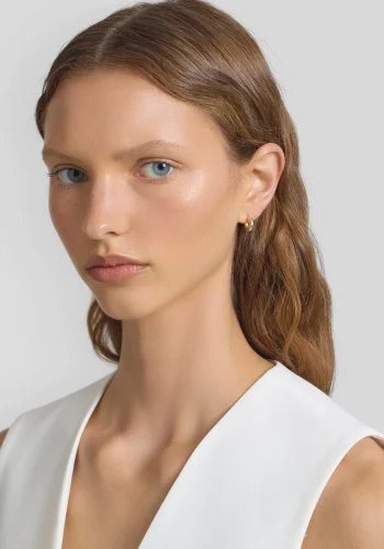 Viktoria & Woods Jewellery>Hammered Huggies 18K GOLD PLATED