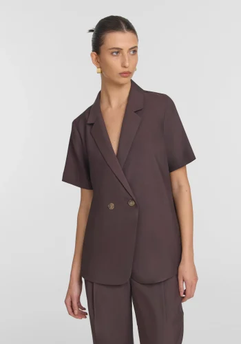 Viktoria & Woods Tops|V&W Icons>Hepburn Shirt CHOCOLATE