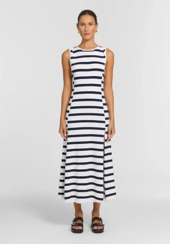 Viktoria & Woods Dresses>Joker Dress ROYAL BLUE STRIPE