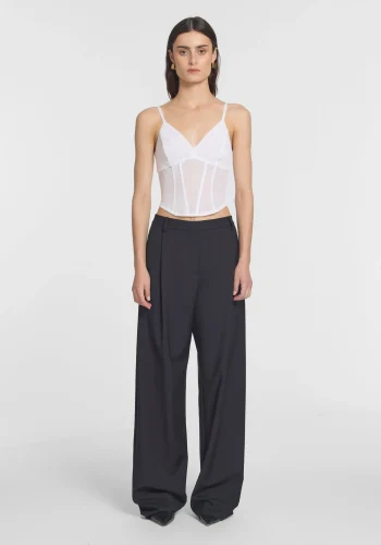 Viktoria & Woods Tops|V&W Icons>OMEGA BUSTIER WHITE