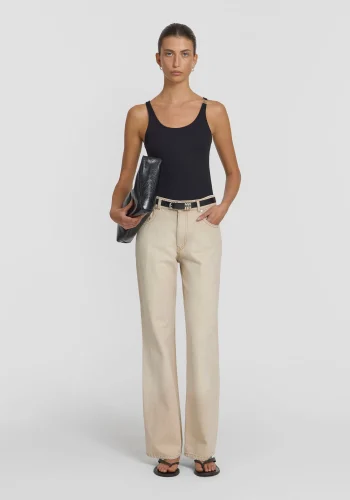 Viktoria & Woods Straight Leg|Mid Rise>Osborne Jean LIMESTONE