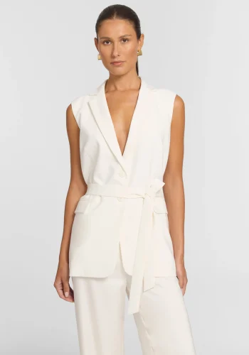 Viktoria & Woods Blazers|Best Sellers>Repertoire Sleeveless Blazer IVORY