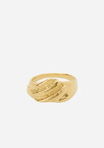 Viktoria & Woods Jewellery>SHORE SIGNET RING 18K GOLD PLATED