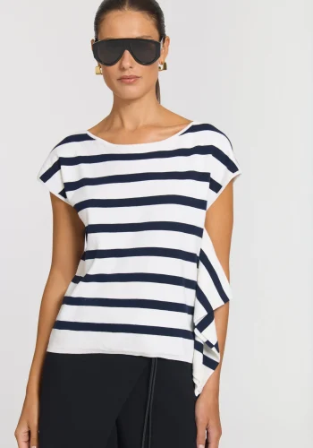 Viktoria & Woods Tops>Villain Top ROYAL BLUE STRIPE