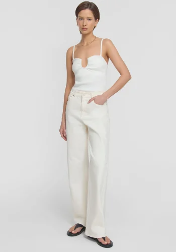 Viktoria & Woods Straight Leg|High Rise>Waylon Jean IVORY